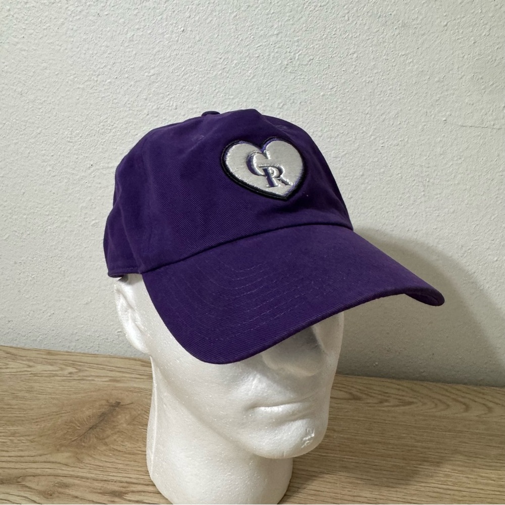 47‎ MLB Colorado Rockies Ladies Dad Baseball Hat Embroidered Heart Logo OSFM
